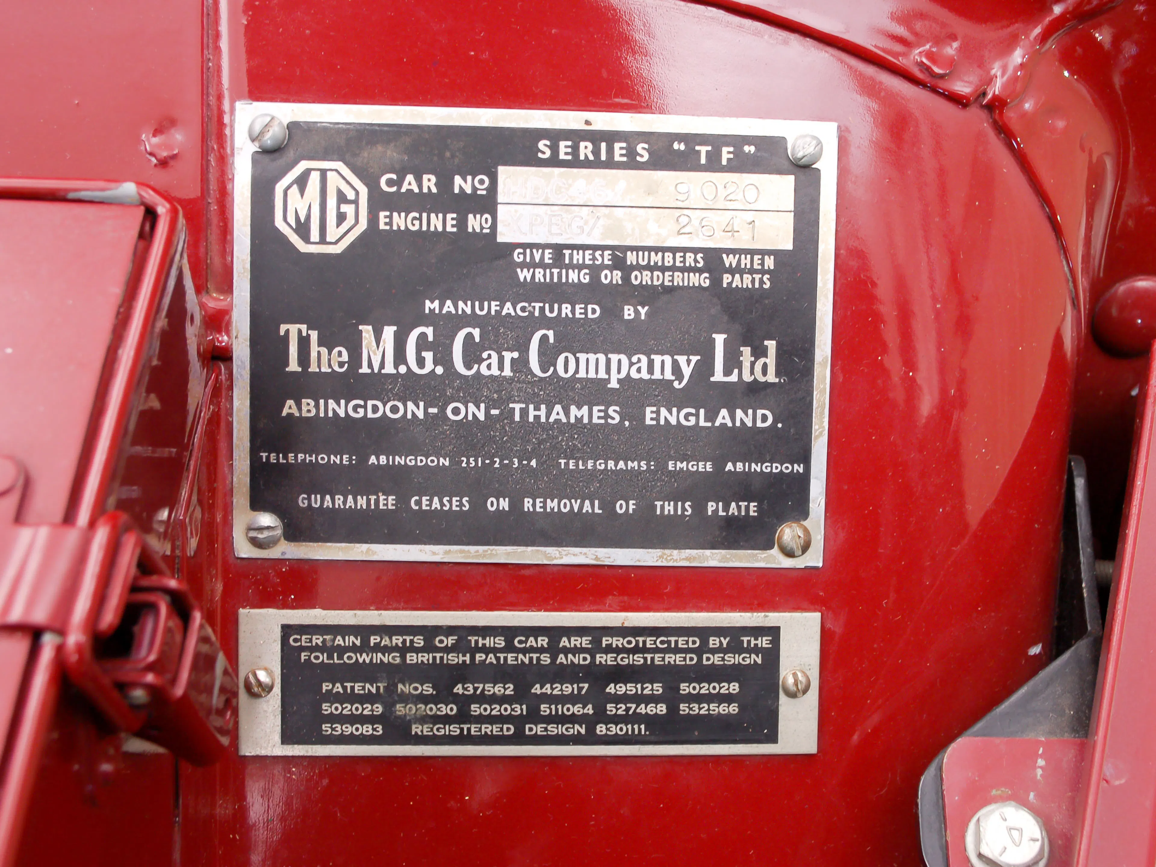 1955 MG TF 1500 2dr Roadster Courtesy of Hyman Ltd.