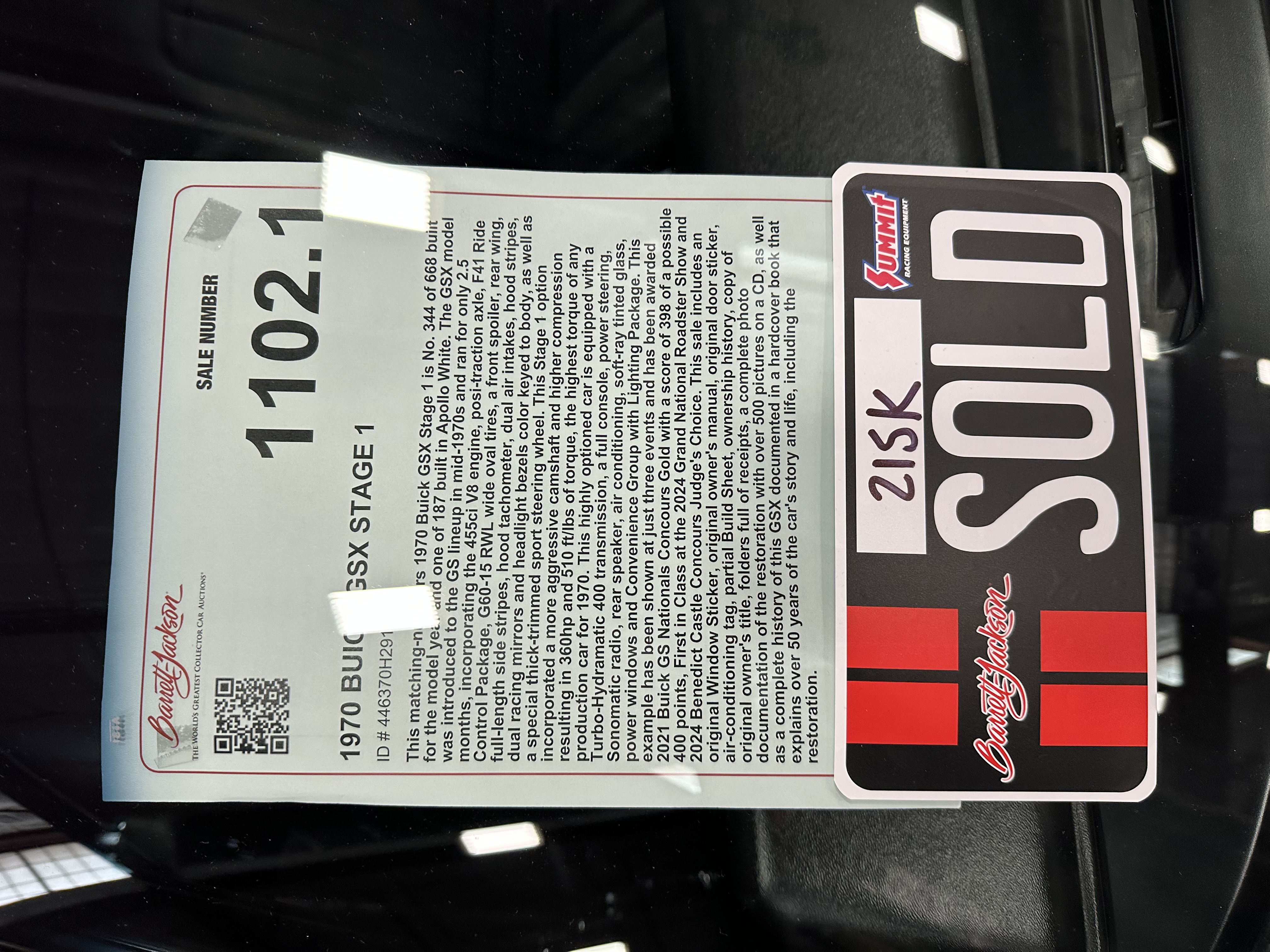 1970 Buick GSX Stage I VIN 446370H291440 | Hagerty Valuation Tools