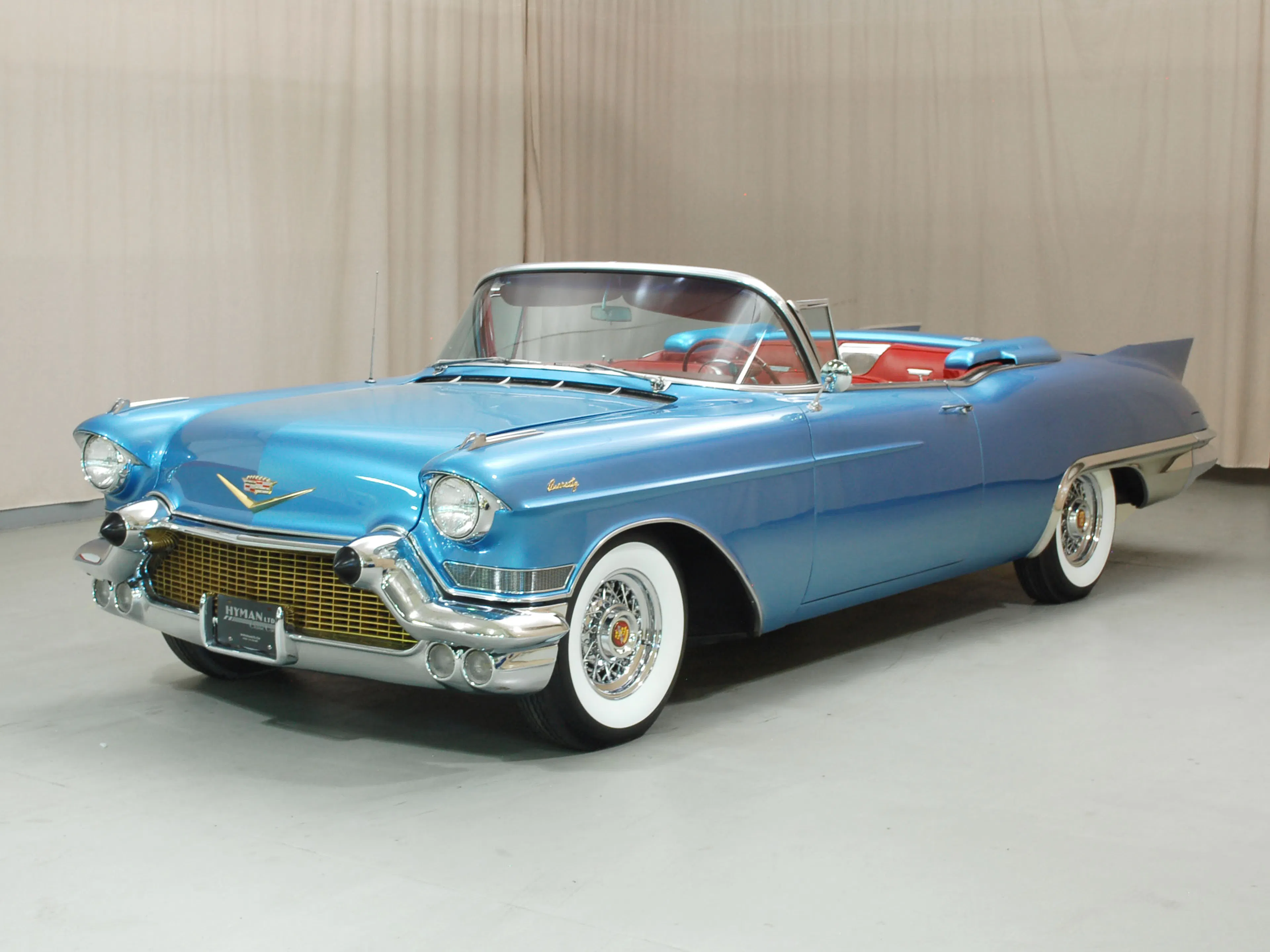 Miniature Solido 1/21 - Cadillac Eldorado 1955 Verte Capote Noire - Réf 8011